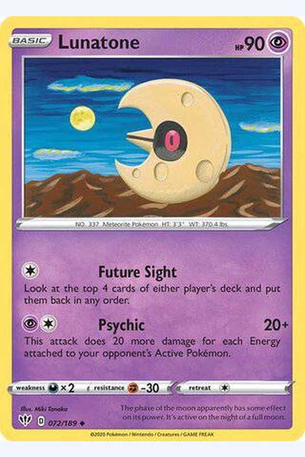 072/189 Lunatone - Uncommon - Collectible Madness