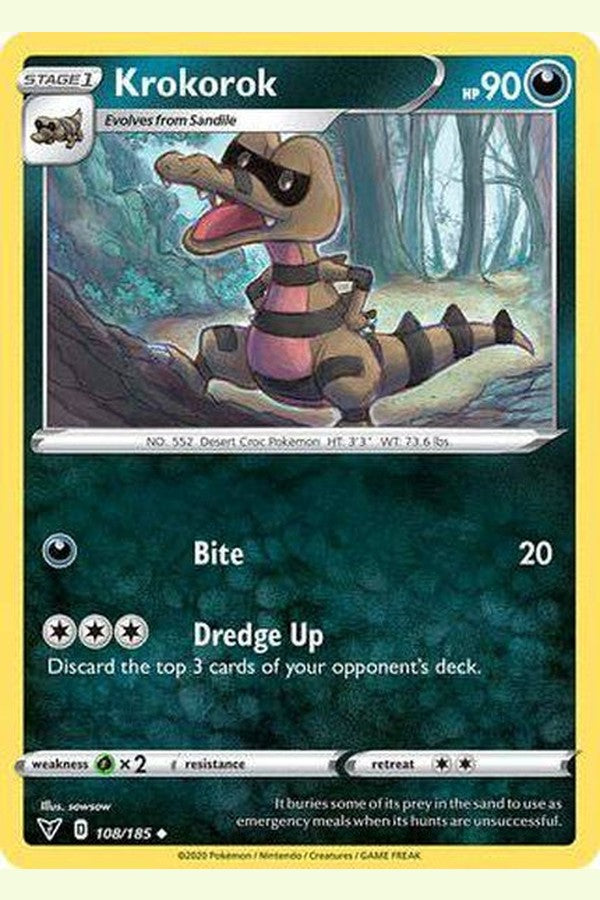 108/185 Krokorok - Uncommon - Collectible Madness