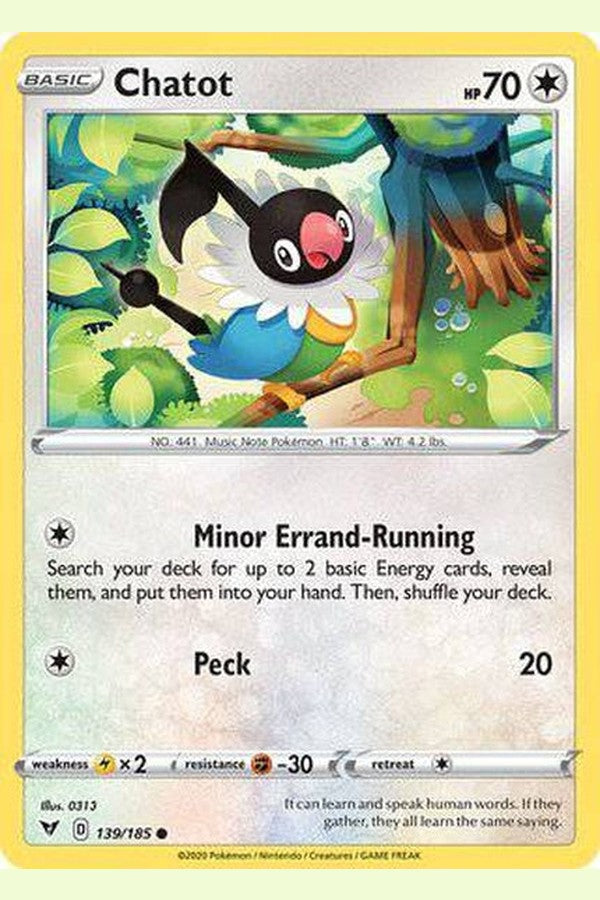 139/185 Chatot - Common - Collectible Madness