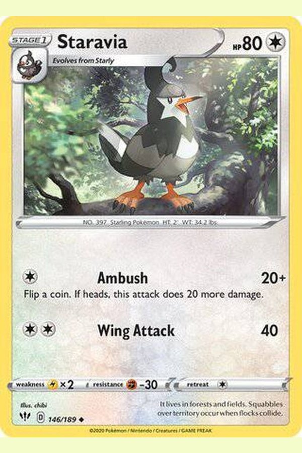 146/189 Staravia - Uncommon - Collectible Madness