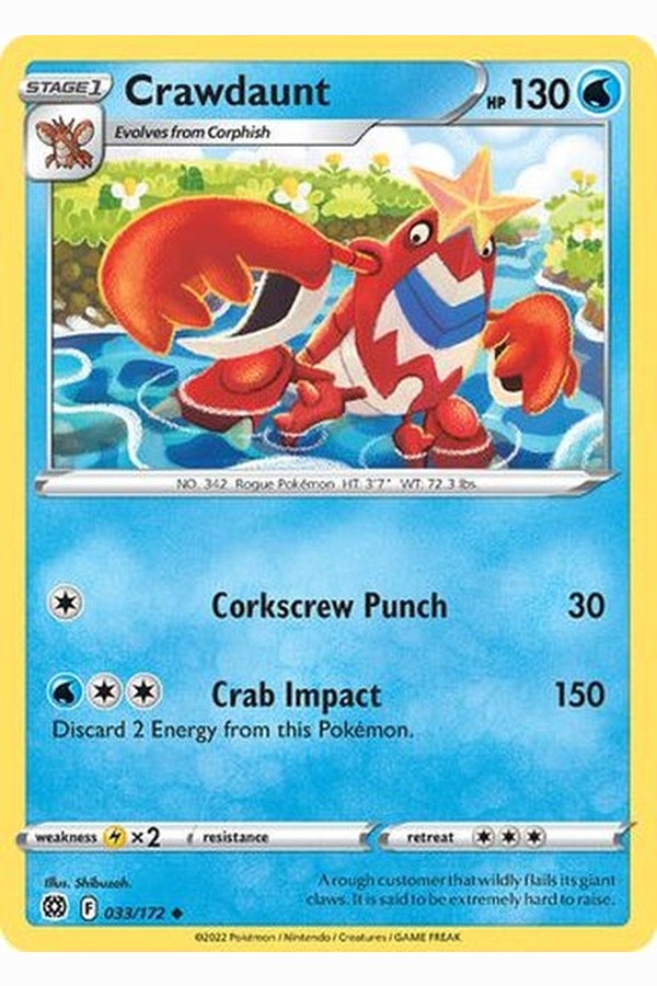 033/172 Crawdaunt - Uncommon - Collectible Madness