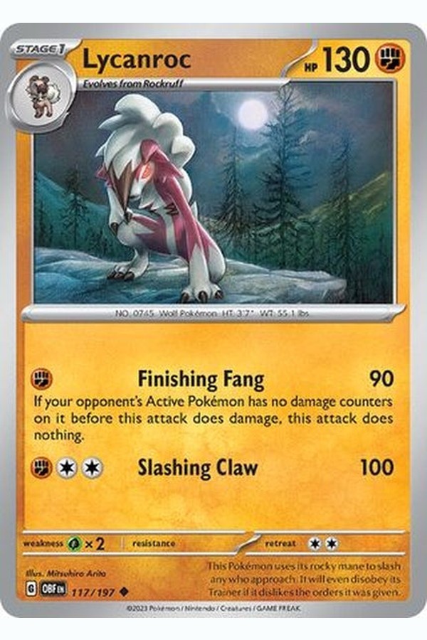117/197 Lycanroc - Uncommon
