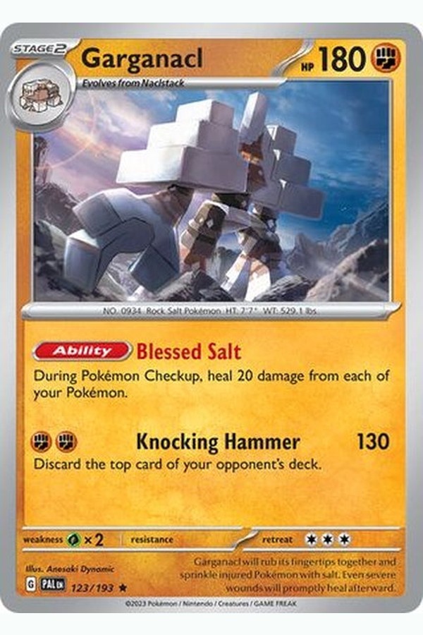 123/193 Garganacl - Rare Holo