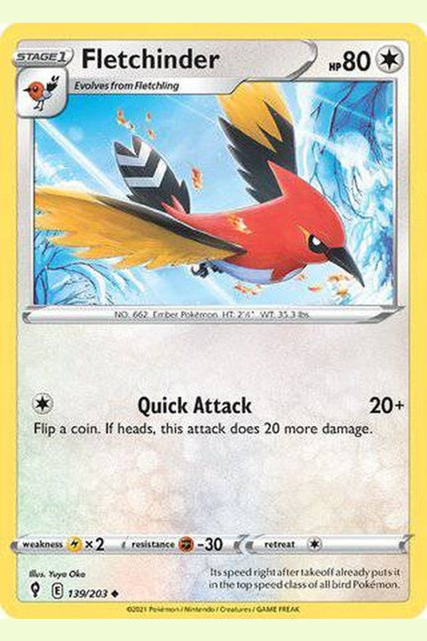 139/203 Fletchinder - Uncommon - Collectible Madness
