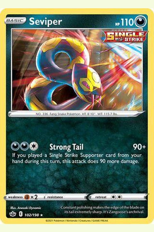 102/198 Seviper - Rare - Collectible Madness