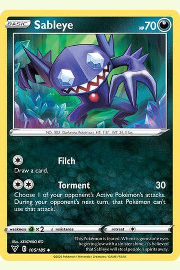 105/185 Sableye - Uncommon - Collectible Madness