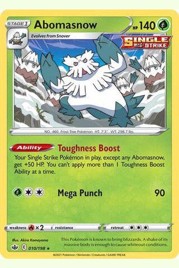 010/198 Abomasnow - Rare Reverse Holo - Collectible Madness
