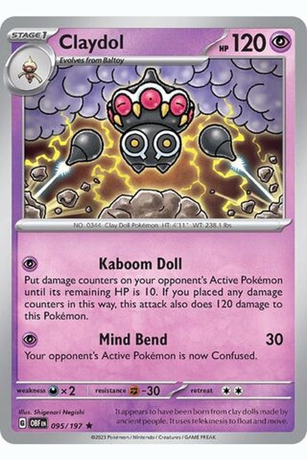 095/197 Claydol - Rare Holo