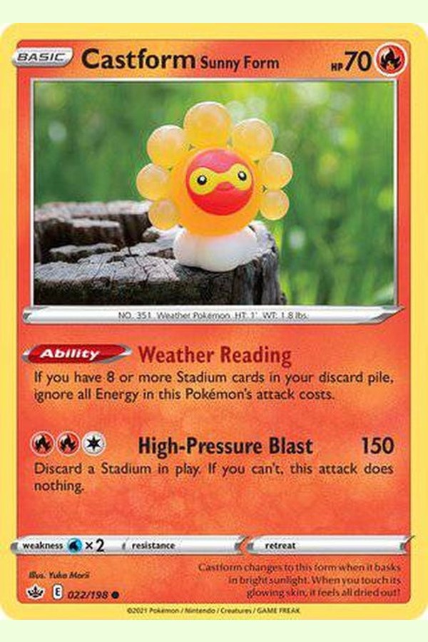022/198 Castform Sunny Form - Common - Collectible Madness