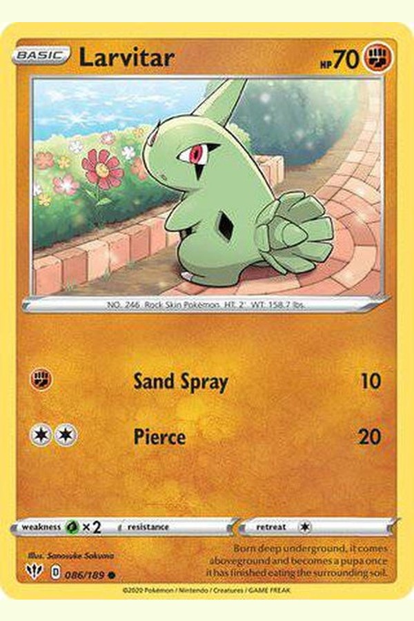 086/189 Larvitar - Common - Collectible Madness