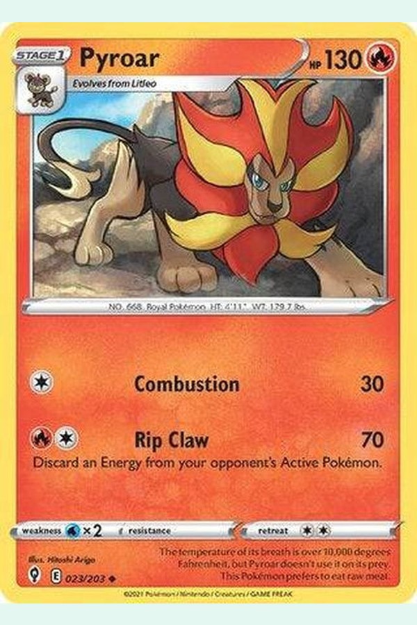 023/203 Pyroar - Uncommon Reverse Holo - Collectible Madness