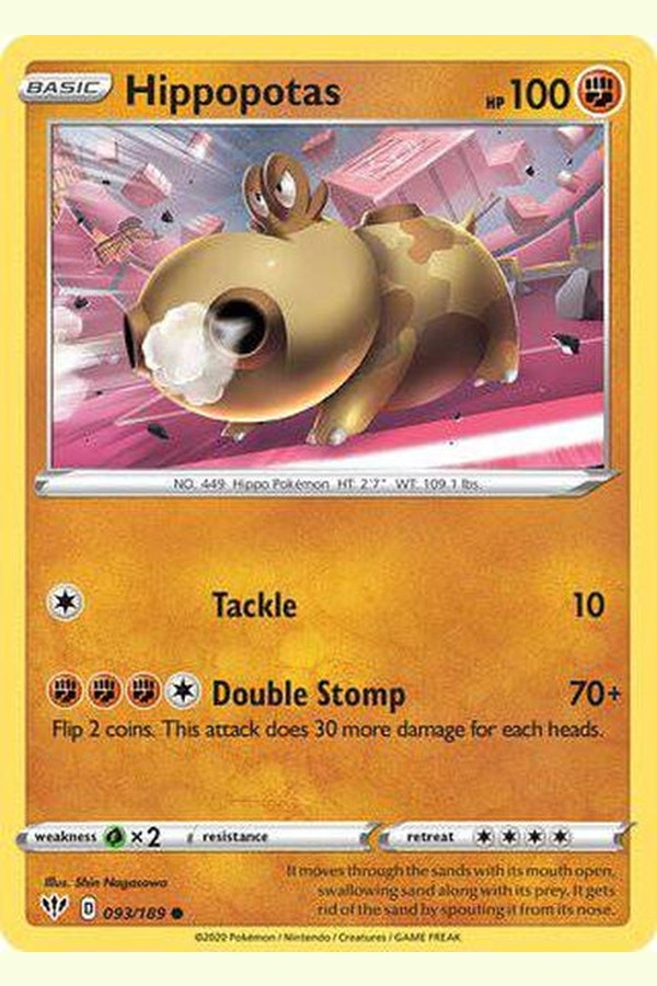 093/189 Hippopotas - Common - Collectible Madness