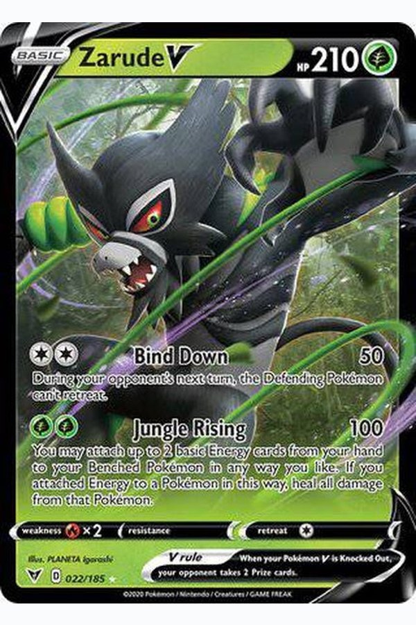 022/185 Zarude V - Rare Holo V - Collectible Madness