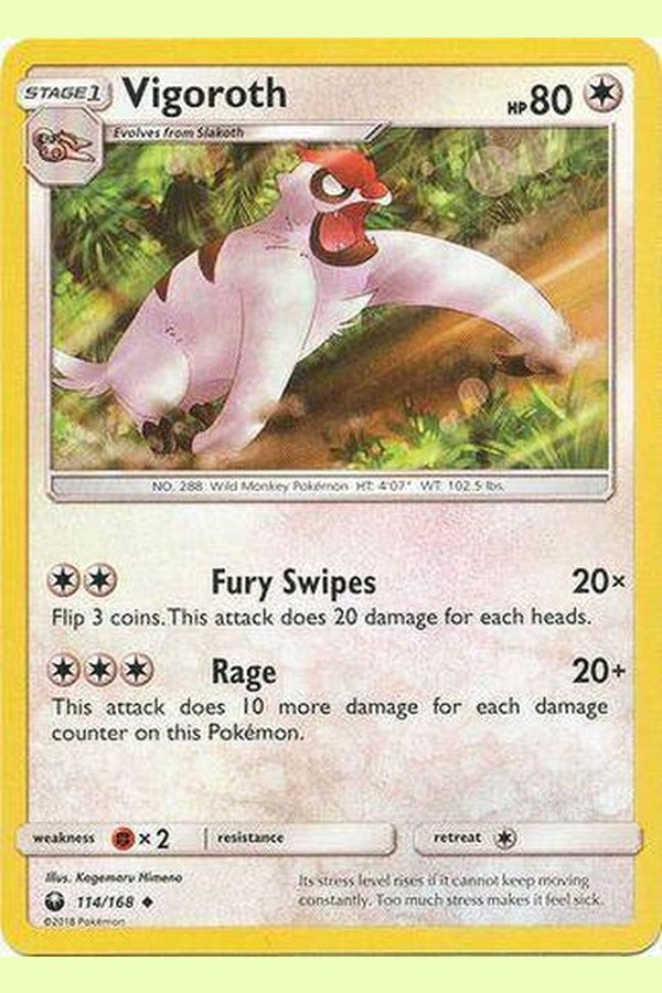 114 / 168 Vigoroth - Uncommon - Collectible Madness