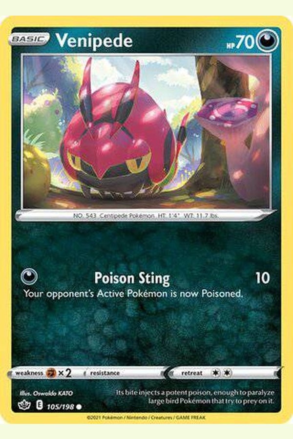 105/198 Venipede - Common - Collectible Madness