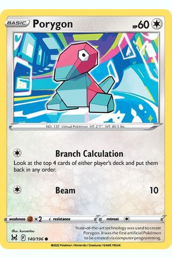 140/196 Porygon - Common Reverse Holo