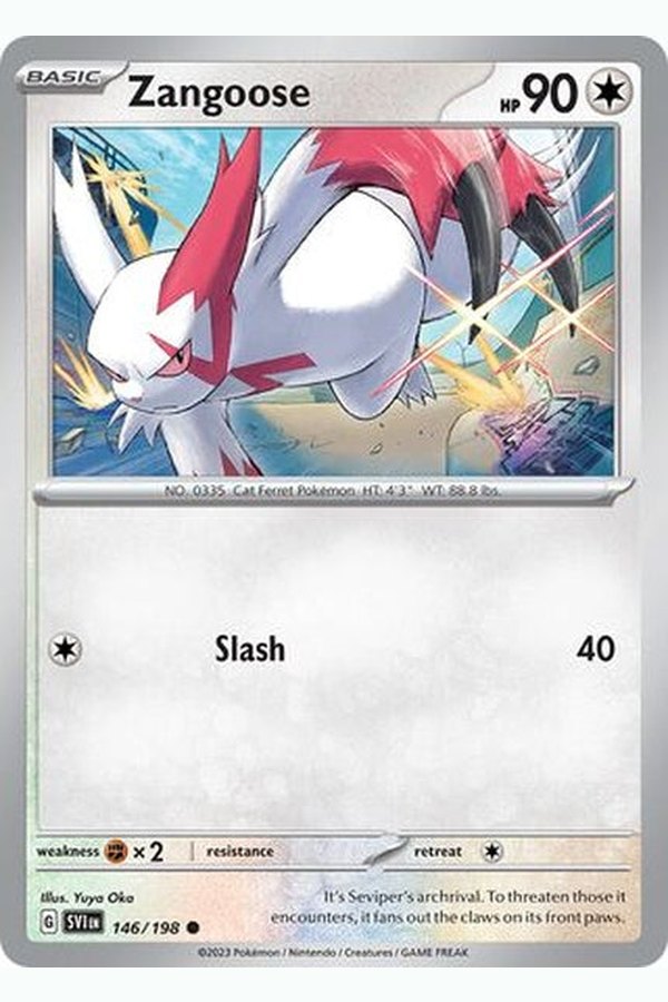 146/198 Zangoose - Common Reverse Holo
