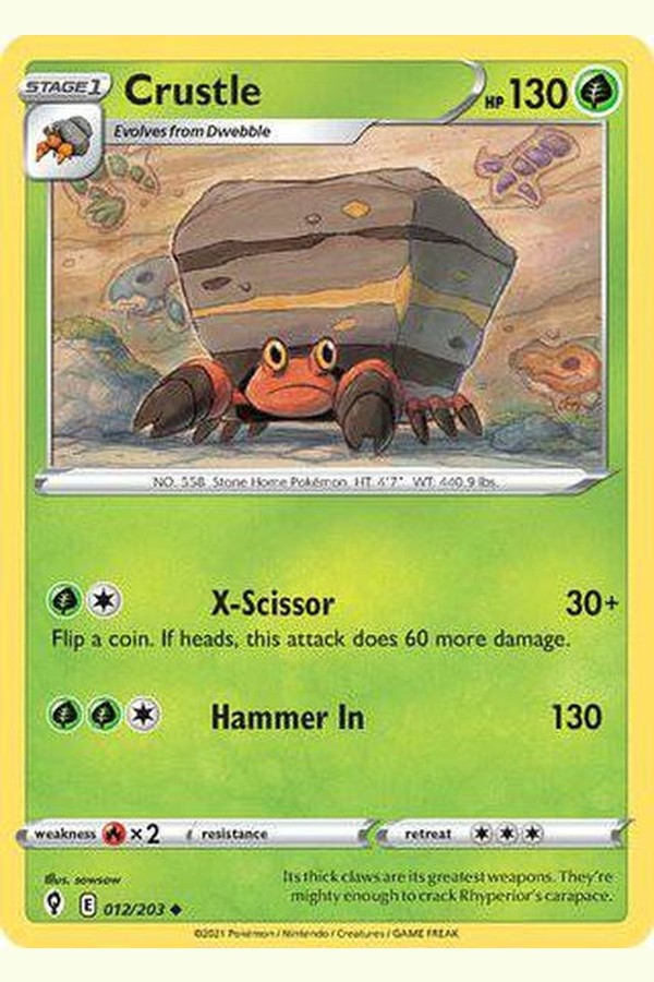 012/203 Crustle - Uncommon - Collectible Madness