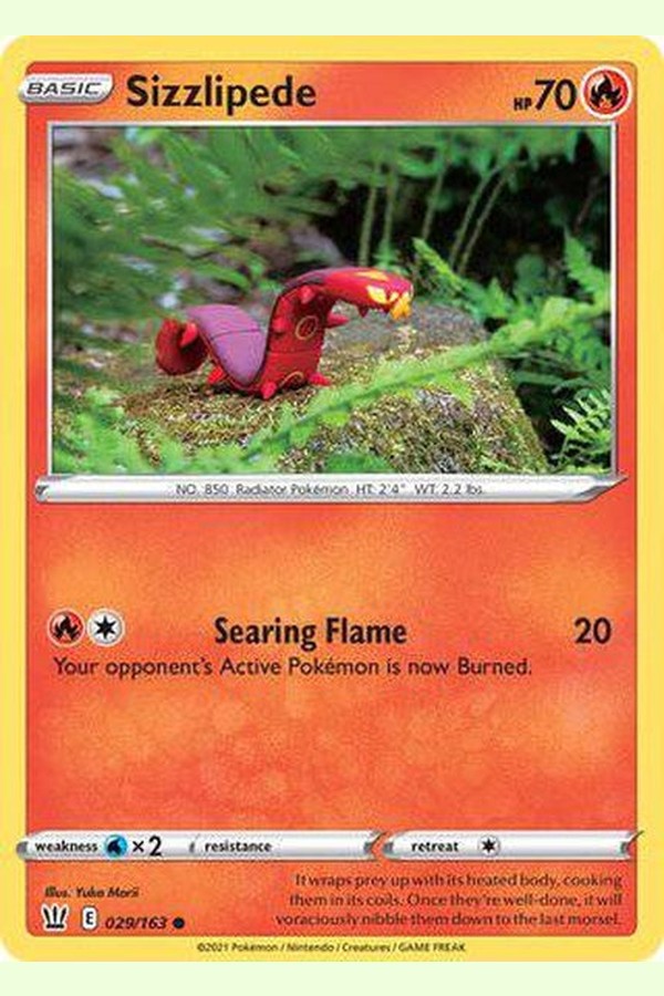 029/163 Sizzlipede - Common - Collectible Madness