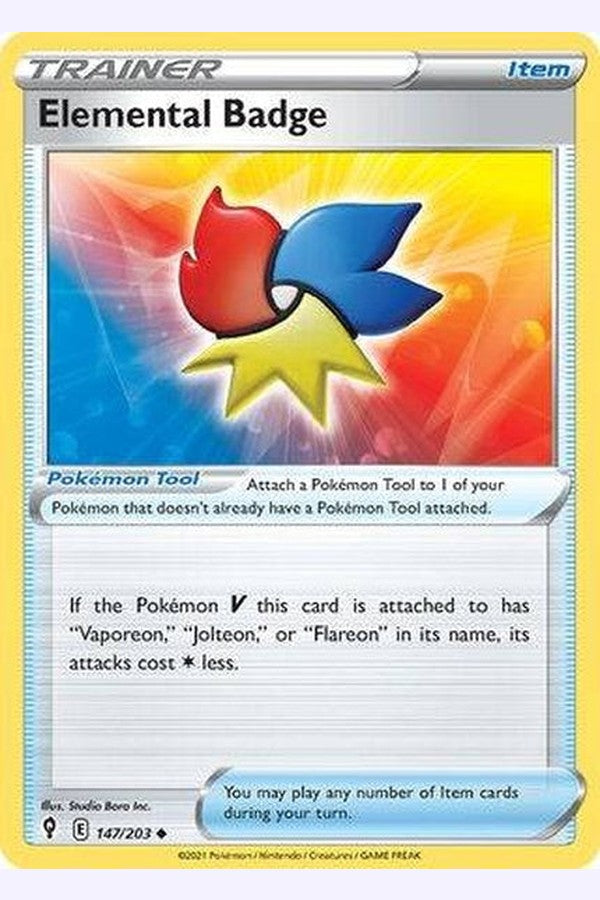 147/203 Elemental Badge - Uncommon Reverse Holo - Collectible Madness