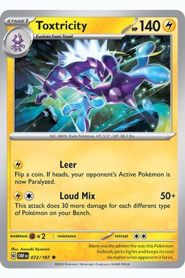 072/197 Toxtricity - Rare Holo