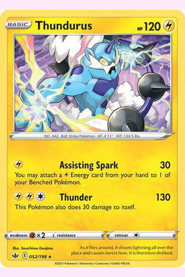052/198 Thundurus - Rare Holo - Collectible Madness