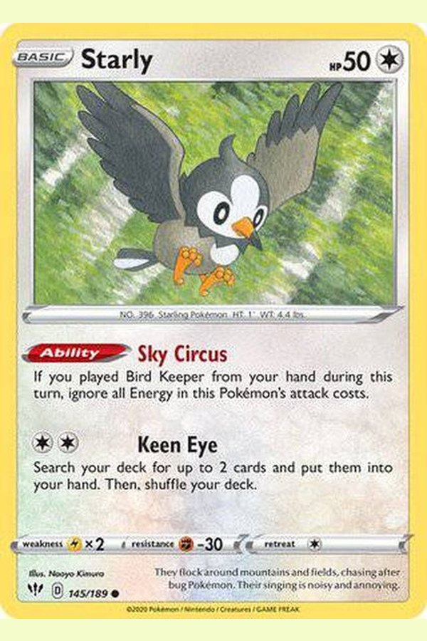 145/189 Starly - Common - Collectible Madness