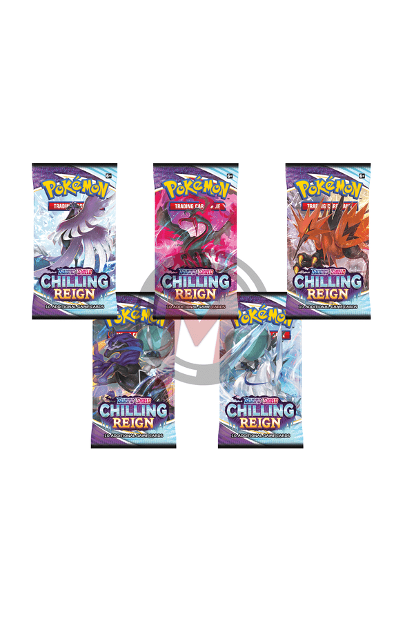 chilling reign booster box sealed Pokemon Sword & Shield 6 Case quality cardstock and are of standard size for trading cards Pokemon Chilling Reign Booster Box