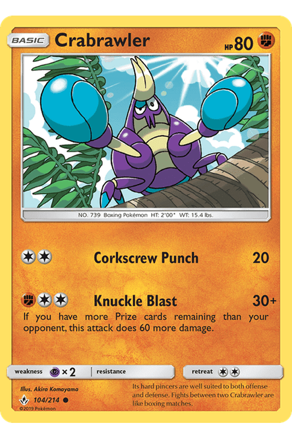 104 / 214 Crabrawler - Common - Collectible Madness