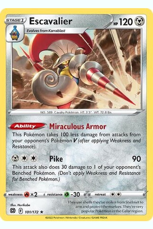 101/172 Escavalier - Rare Reverse Holo - Collectible Madness