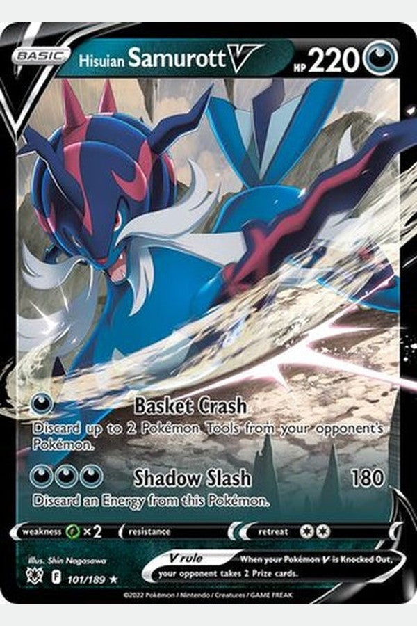 101/189 Hisuian Samurott V - Rare Holo V - Collectible Madness