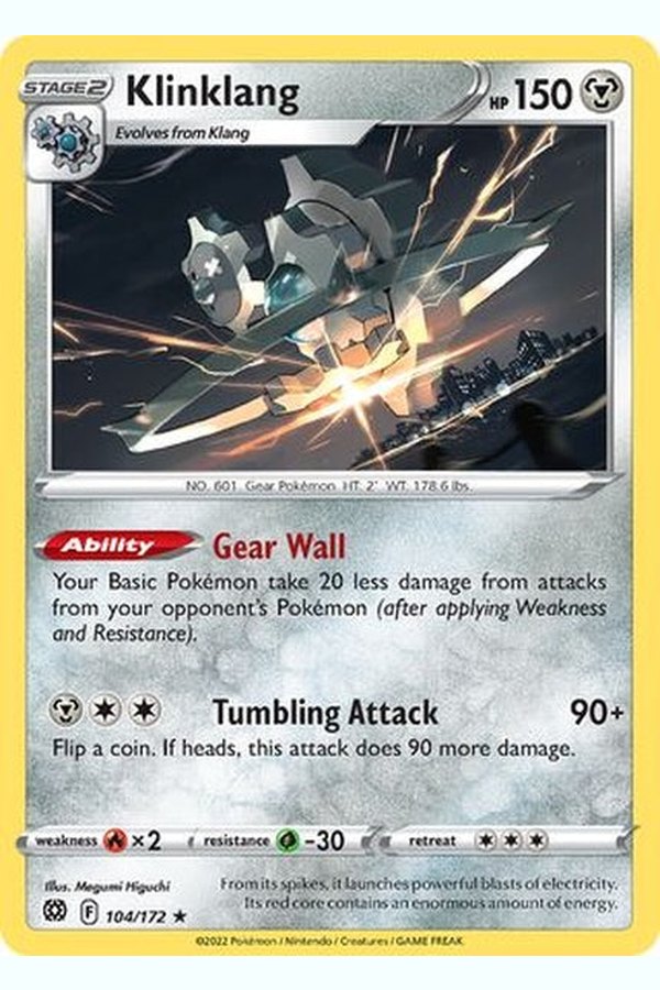 104/172 Klinklang - Rare Reverse Holo - Collectible Madness
