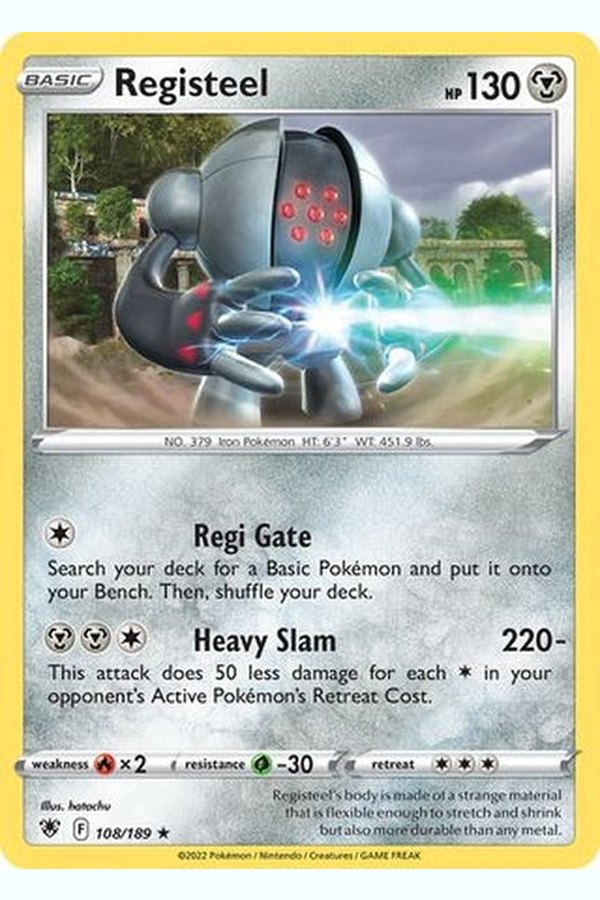 108/189 Registeel - Rare Reverse Holo - Collectible Madness
