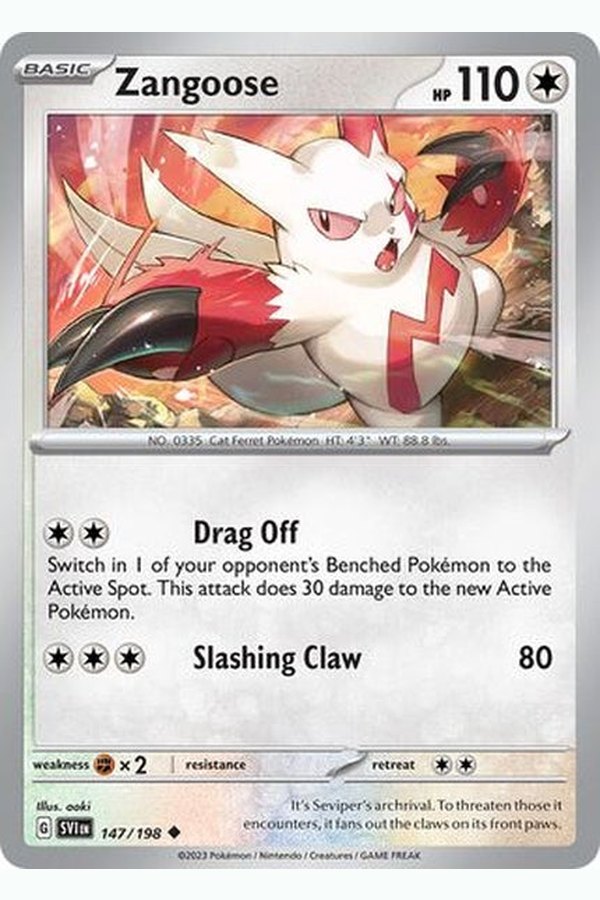 147/198 Zangoose - Uncommon