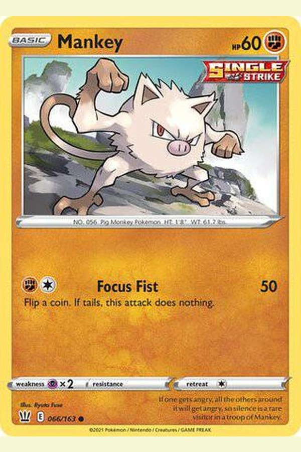 066/163 Mankey - Common - Collectible Madness