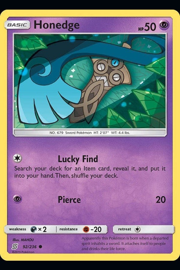 092/ 236 Honedge - Common Reverse Holo - Collectible Madness