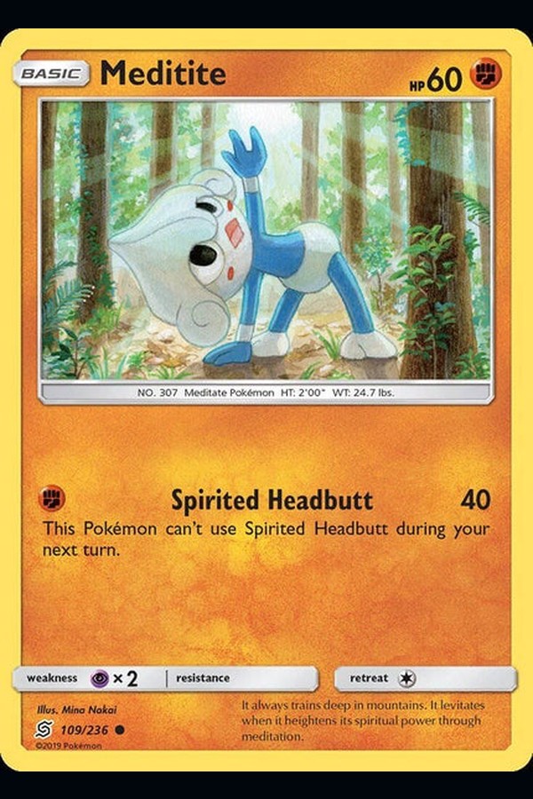 109/ 236 Meditite - Common Reverse Holo - Collectible Madness