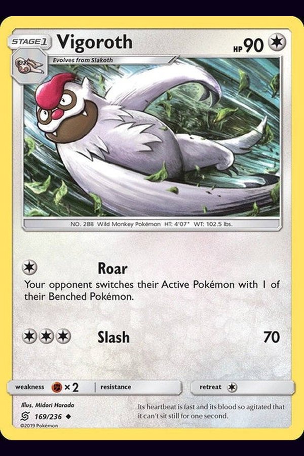169/ 236 Vigoroth - Uncommon - Collectible Madness