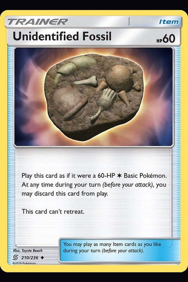 210/ 236 Unidentified Fossil - Uncommon - Collectible Madness