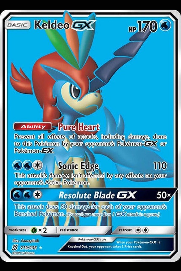 219/ 236 Keldeo-GX - Ultra Rare - Collectible Madness