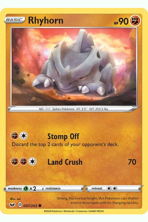 097 / 202 Rhyhorn - Common - Collectible Madness