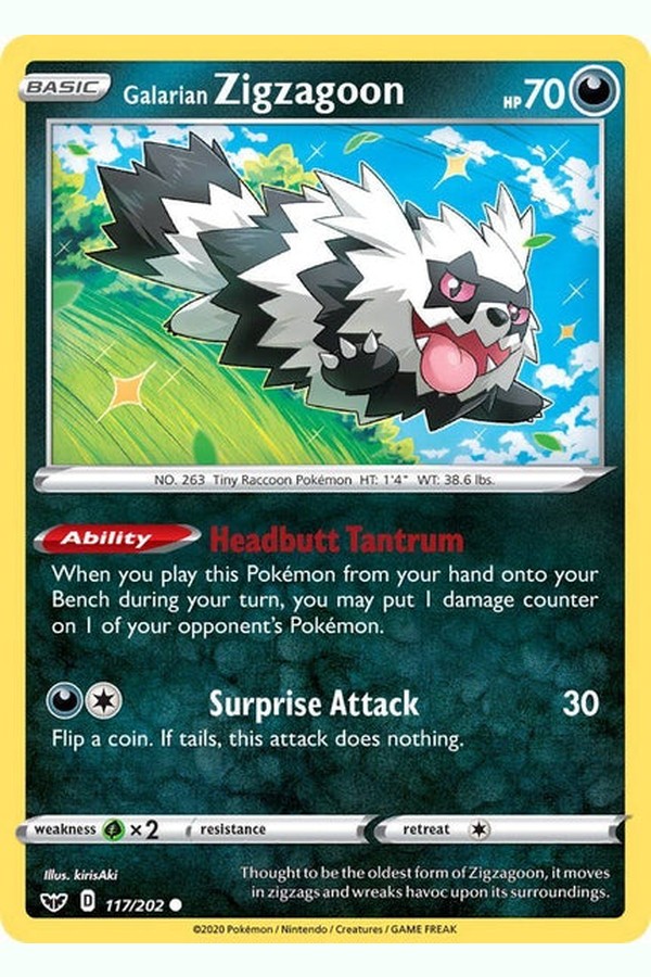117 / 202 Galarian Zigzagoon - Common - Collectible Madness