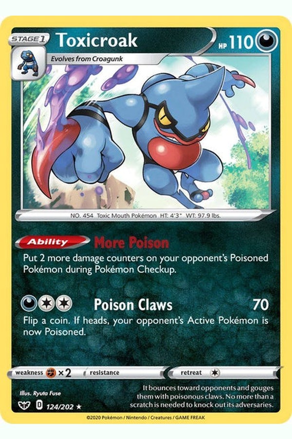 124 / 202 Toxicroak - Rare Holo - Collectible Madness