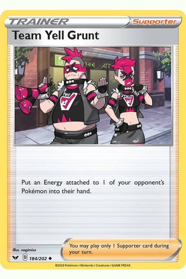 184 / 202 Team Yell Grunt - Uncommon - Collectible Madness