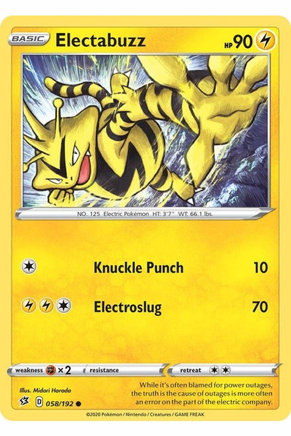 058 / 192 Electabuzz - Common - Collectible Madness