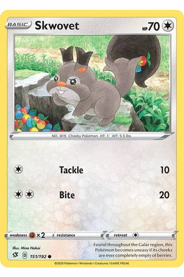 151 / 192 Skwovet - Common Reverse Holo - Collectible Madness