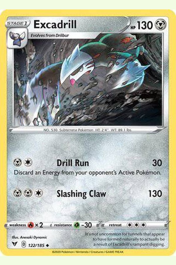 122/185 Excadrill - Uncommon - Collectible Madness
