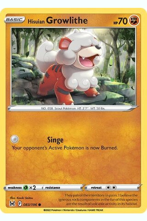 083/196 Hisuian Growlithe - Common