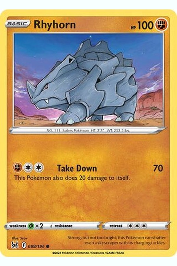 089/196 Rhyhorn - Common