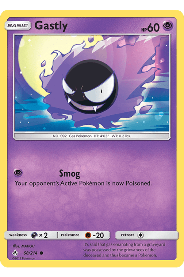 068 / 214 Gastly - Common - Collectible Madness